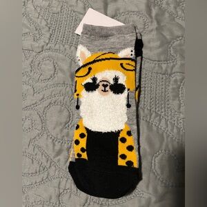 Xhilaration Yellow, Black, Gray Llama Ankle Socks